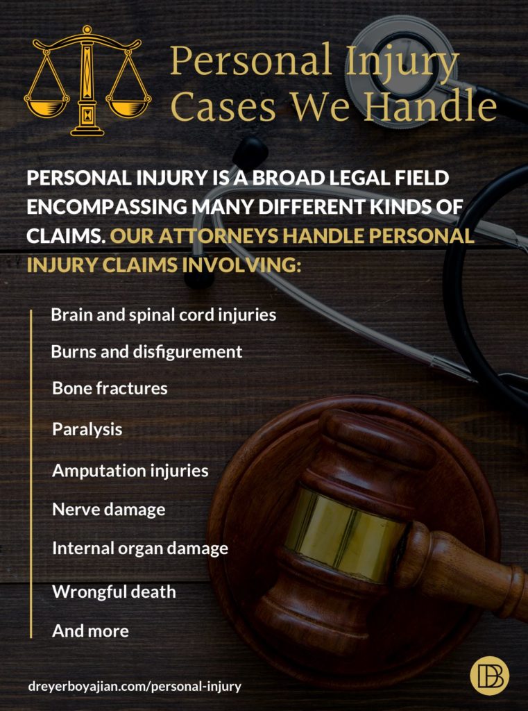 Types of Personal Injury Cases Handled by Dreyer Boyajian LLP